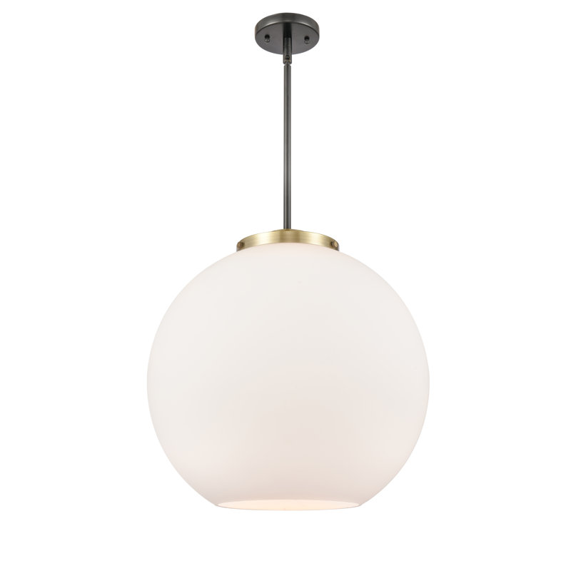 Luminaire suspendu simple à 1 lumière Ralph, Laiton antique noir