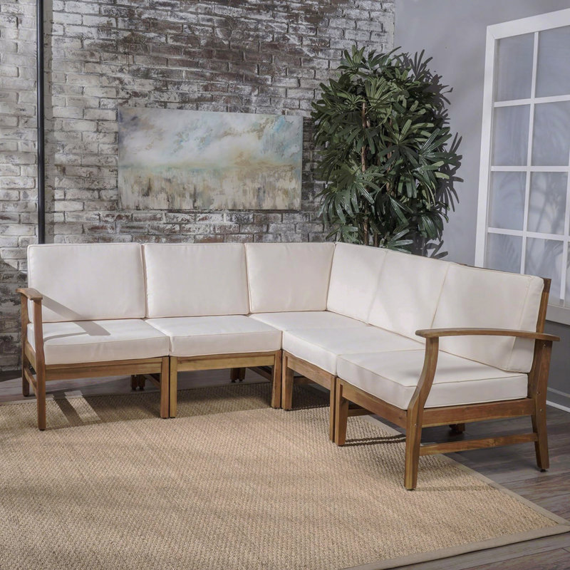 5-Pcs Sofa Set,Cream, Cream