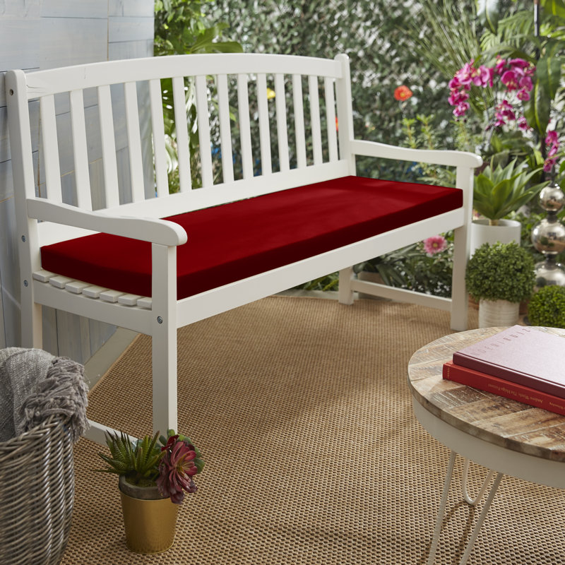 Coussin de banc intérieur / extérieur Deborah, 60 po, Cramoisi