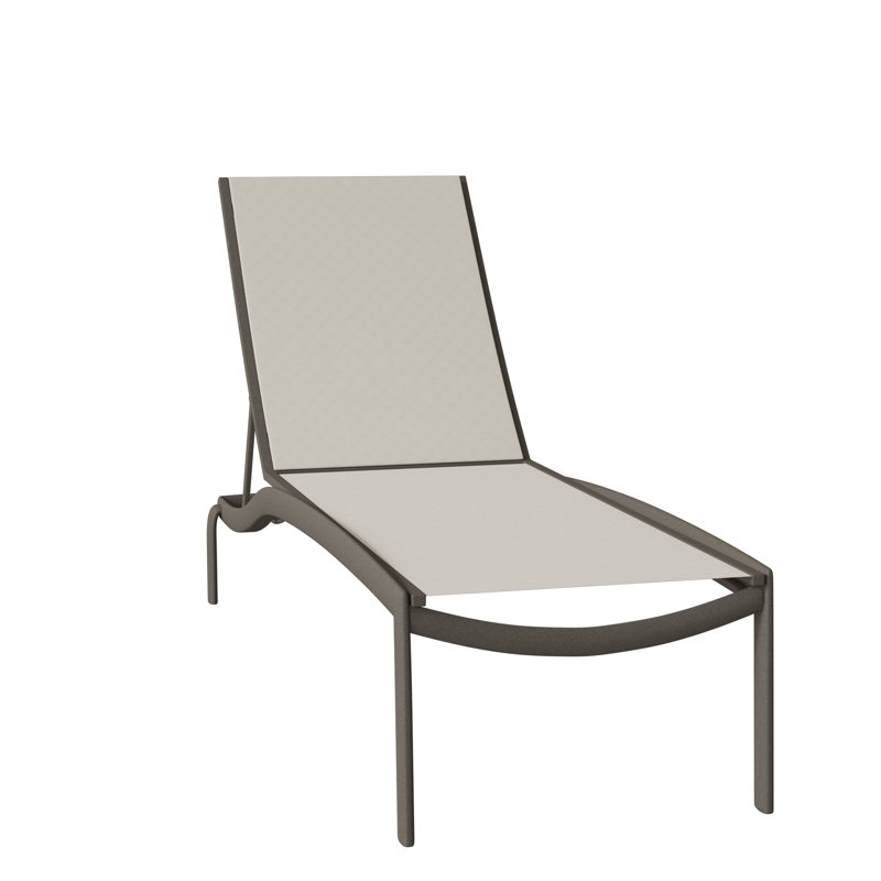 Chaise longue simple 78,5 po Kor, Bogota, Graphite