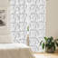 Panneau coulissant floral semi-diaphane avec passe-tringle-45991461