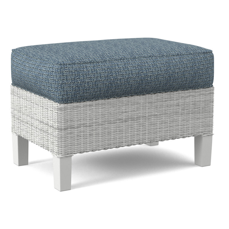 Gibraltar Ottoman, Frost White, White Performance Fabric; 0851-94