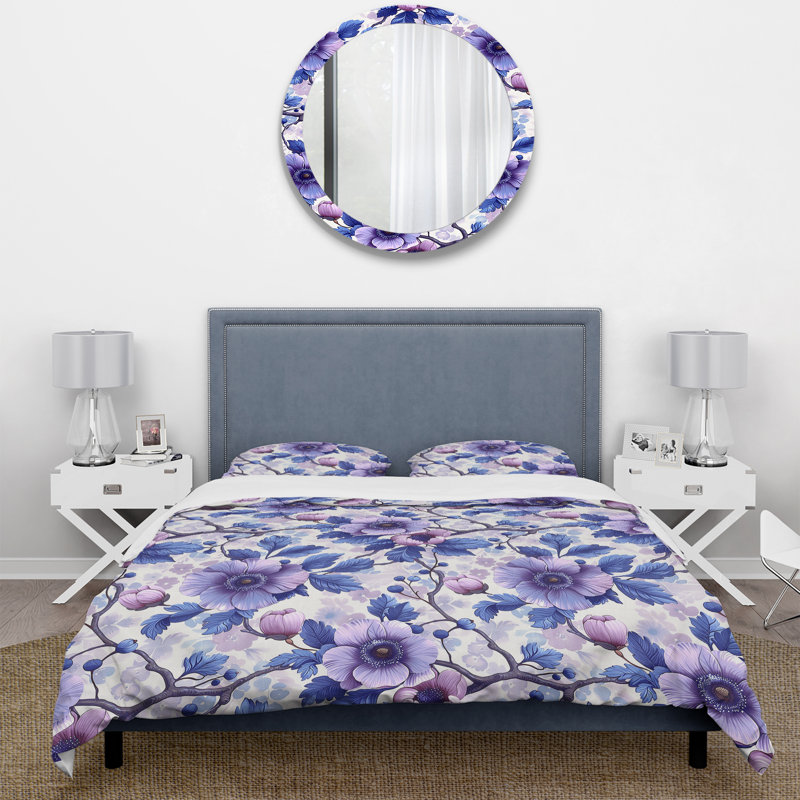 Ensemble de housse de couette Traditional, Housse de couette pour grand lit et 2 taies décor