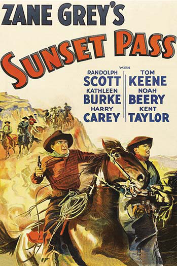 Sunset pass-affiche vintage, H 36 po x l 24 po x P 1,5 po