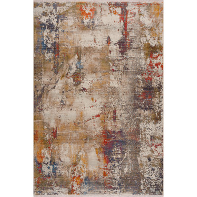 Tapis abstrait moderne délavé