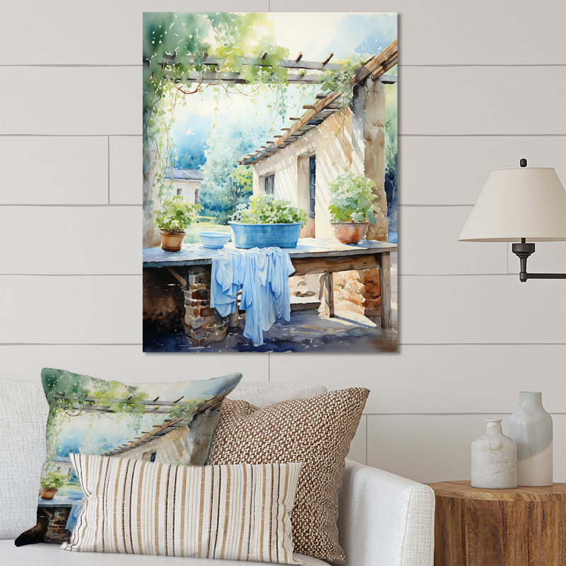 Art mural en métal Washdale Blues In Provence 2, H 20 po x l 12 po x P 1 po