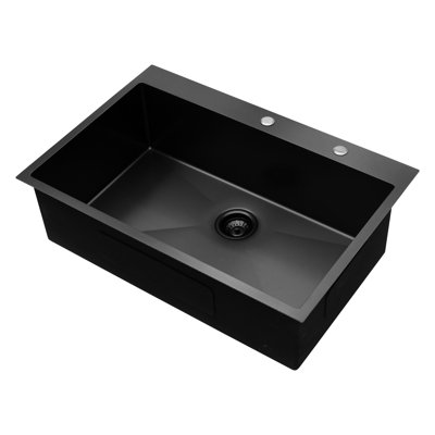 Kitchen Sink 33X22x10" Stainless - Build Quality, Spacious Wash Basin Construction, Easy To Clean Interior