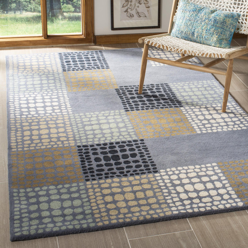 Tanner Hand Tufted Wool Geometric Rug, Rectangle 5' x 8'