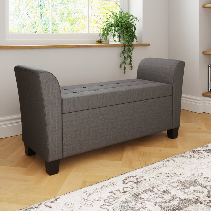 Ashley Storage Bench, Charcoal Grey