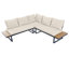 5-seat Outdoor Patio Lounge Set With Adjustable Recliners - Wpc Table, Side Shelves, Galvanized Iron Frame-1972171163