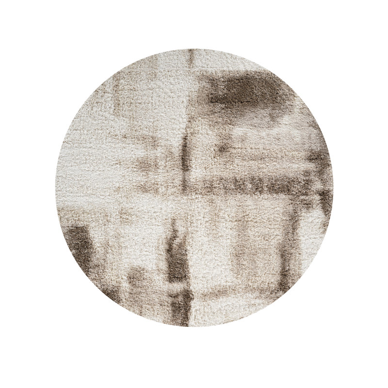 Armannai Performance Abstract Indoor Rug, Round 5'