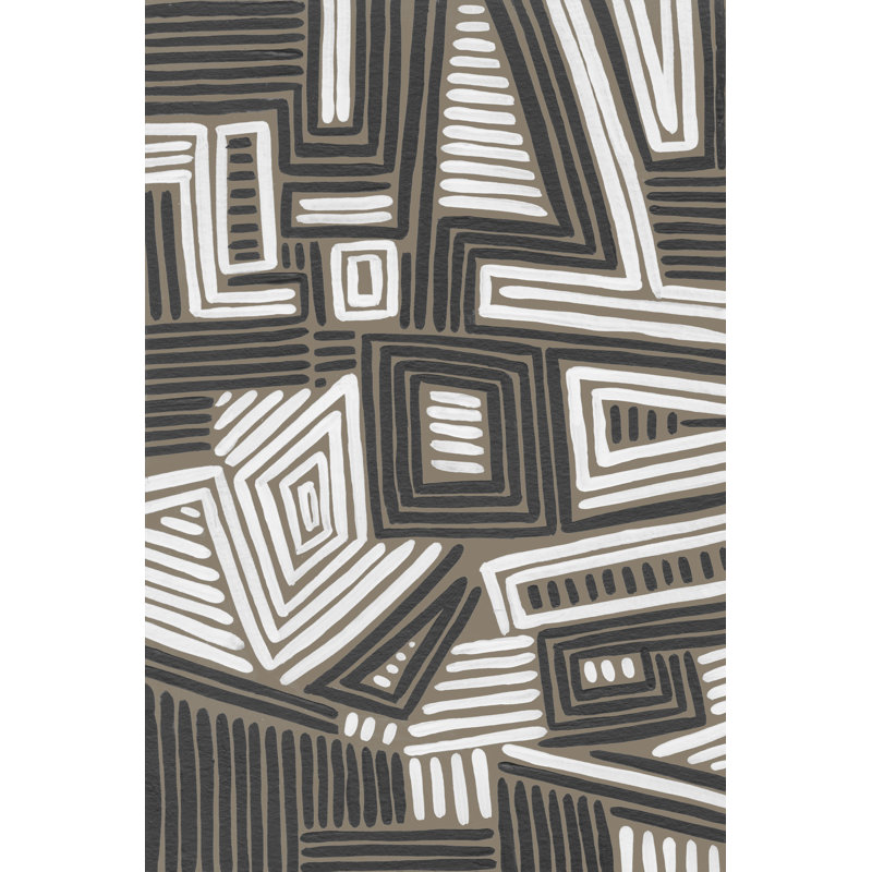 Abstract Maze II by Regina Moore - Painting, Black Floater Framed, 46 cm H x 30 cm W