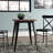 Wragby 23.5" Square Metal Indoor Bar Height Table with Rustic Wood Top-1796852963-1863469290