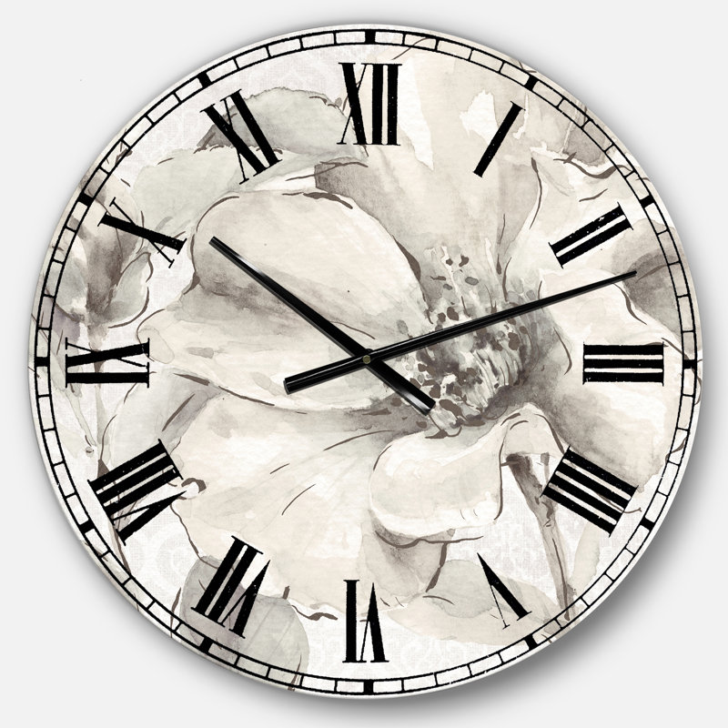 Indigold Peony IV - Horloge murale traditionnelle, Moyen, Bleu