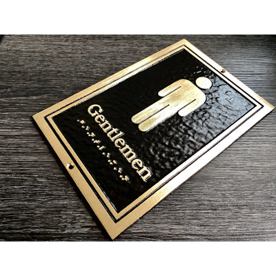 Contemporary Gentlemen Restroom Sign