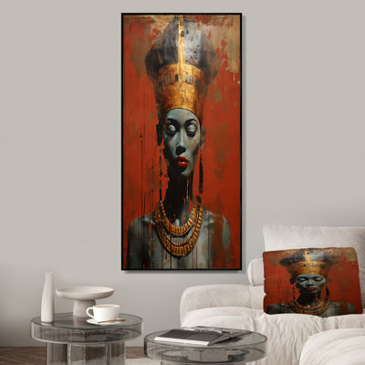 Portrait d'une femme tribale africaine Essence II - art mural tribal africain