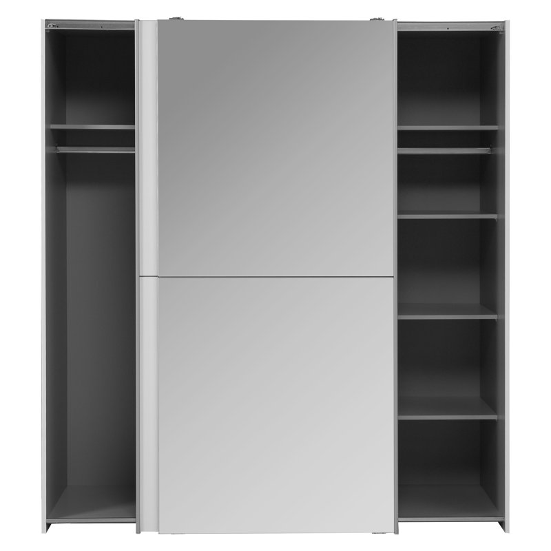 Alfaro 2 Door Manufactured Wood Wardrobe, White Gloss