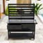 Banc de rempotage d'extérieur en bois de sapin avec plateau en acier inoxydable, rangement et support supérieur réglable-1159801548