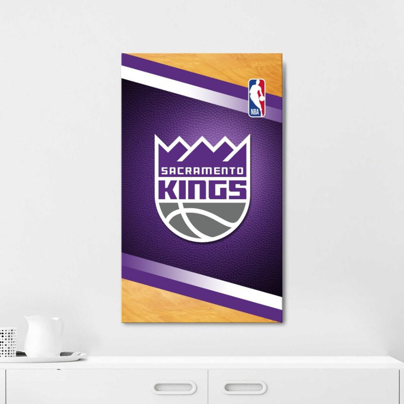 Sacramento Kings NBA, reproduction d'art sur toile - Équipe de basketball sous licence officielle - prête à être accrochée