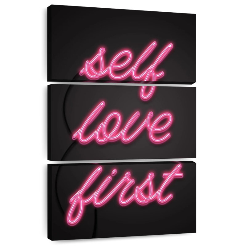 Tergel Neon Self Love First, 65" H x 42" W