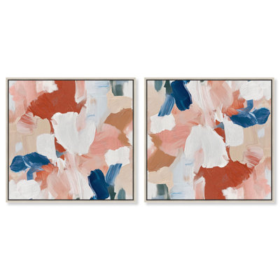Ensemble de couleurs émotives II sur toile, teinte pastel abstraite par Art Remedy