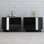 Table de bout avec rangement Bhhatu Highgloss, noir