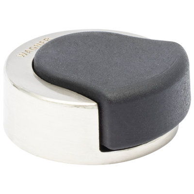 Door Stopper – Brushed Metal Floor & Wall Mount (1.50″ × 1.54″ × 0.59″)