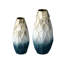 Abstract Ombre  Blue And Gold Metal Vases