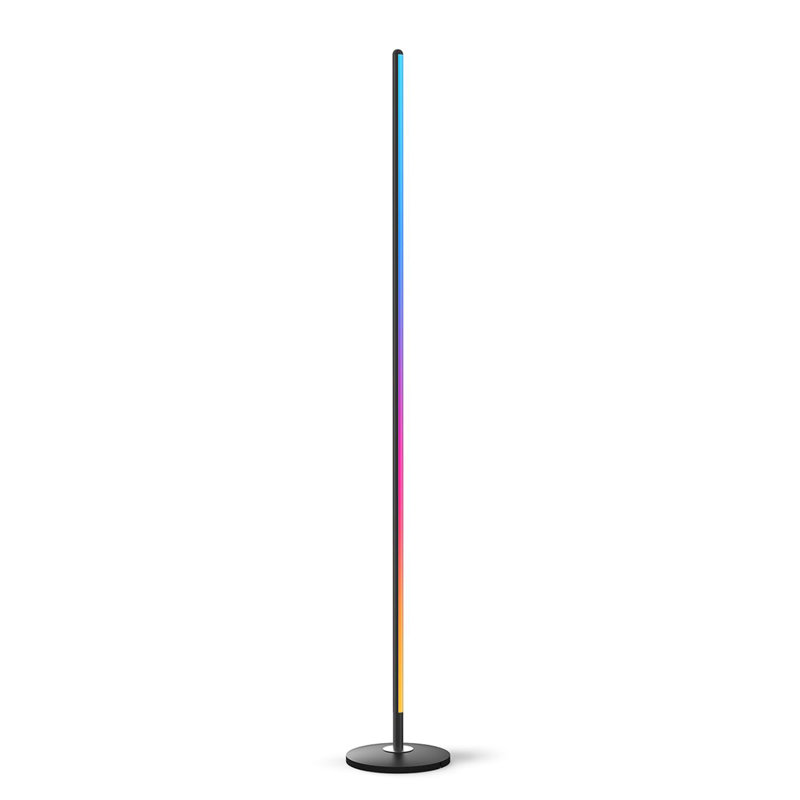 Lampe de plancher DEL de coin, Argent argent
