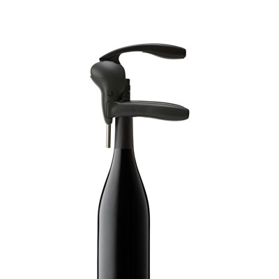 Rabbit Wine Lever Corkscrew Wine Opener With Built In Foil Cutter, Black