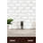 Calabria Frost Geometric 12 in. x 12 in. Polished Marble Mosaic Floor and Wall Tile