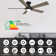 Smart Ceiling Fan With Remote, Light Kit, Works With Google Assistant And Amazon Alexa,Siri Shortcut.