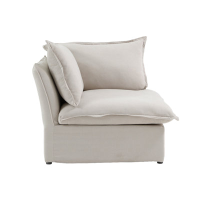 Chaise rembourrée en velours de lin Fairford