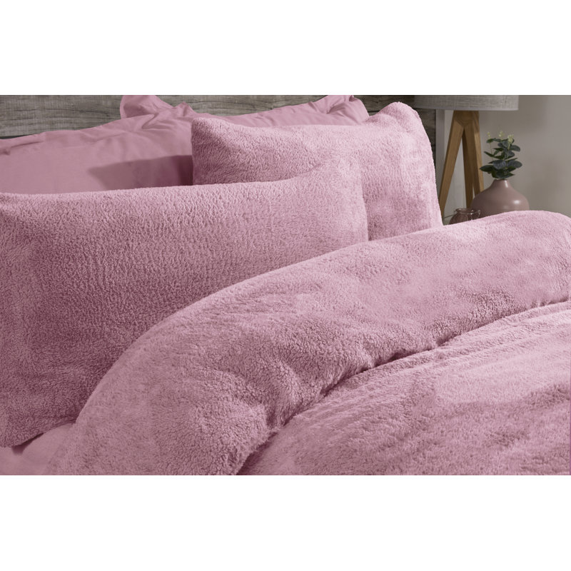 Livinia Polyester Solid Colour Duvet Cover Set with Pillowcases, Double - 2 Standard Pillowcases