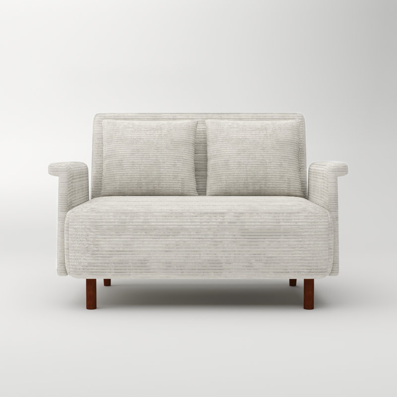 Finnick Velvet Accent Chair, Beige Corduroy