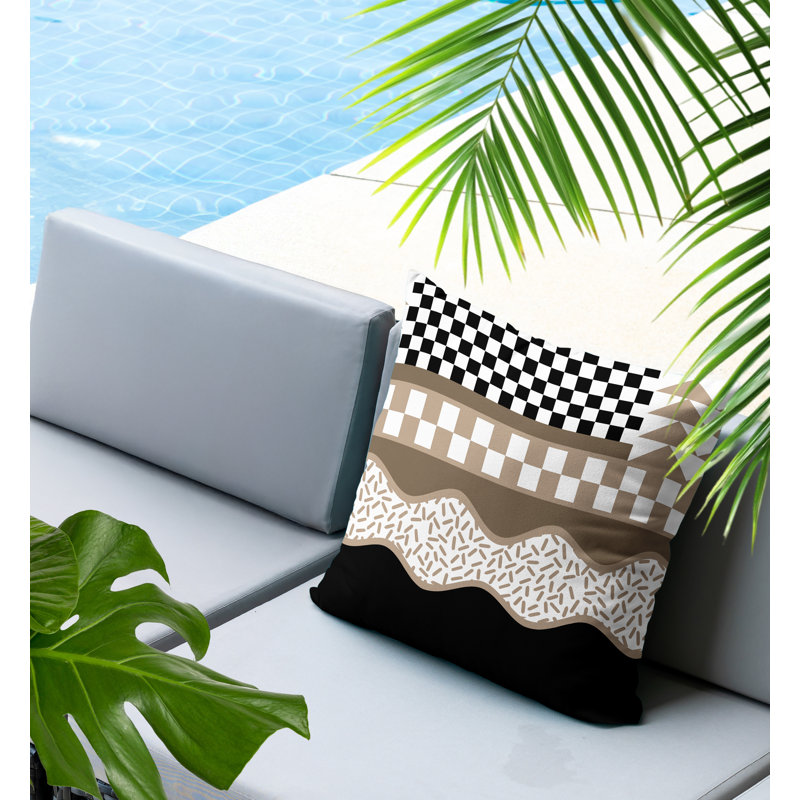 Coussin carré intérieur / extérieur Trix Abstract