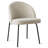 Modern Upholstered Dining Chairs, Curved Back Fabric Side Chairs With Padded Seat & Metal Legs-1668627195