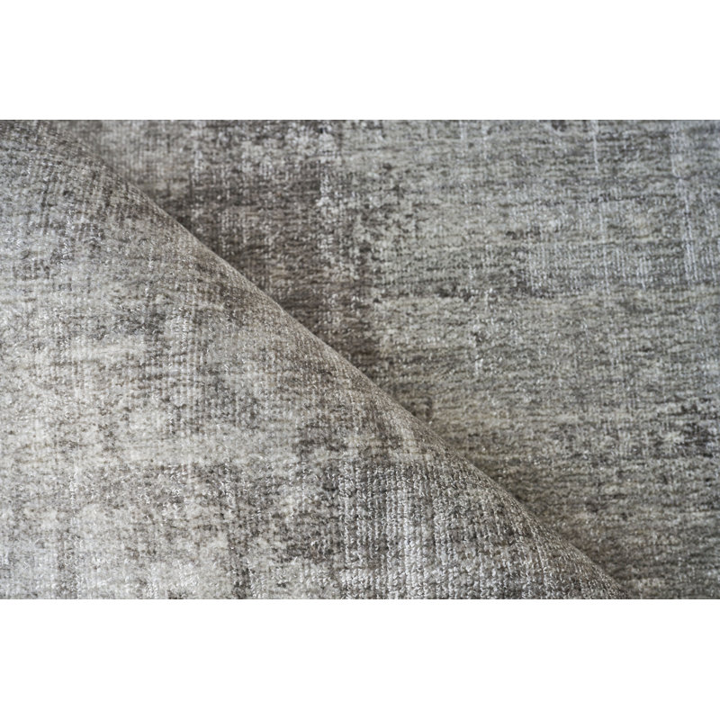 Stone Wash Gazni Abstract Area Rug in Taupe, Rectangle 10' x 14'