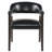 LUMERA Collection Single Mid-Century Modern Dining Chairs, Upholstered Faux Leather, Solid Wood Frame, Comfortable Kitchen & Dining Room Seating Black-100888083