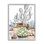 Plantes grasses en pot de salon moderne, nature morte, ferme grise rustique encadrée, estampe numérique de Ziwei Li