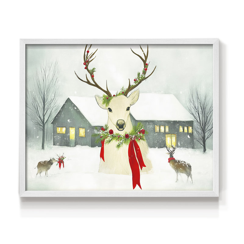 Chirstmas Art-CDXLIV - Reproduction encadrée - Restickable, H 16 po x l 20 po, Blanc