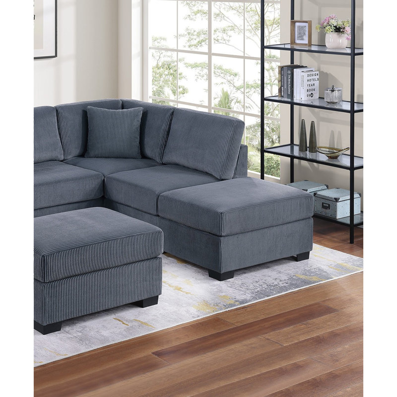 Canapé modulaire contemporain, Gris foncé