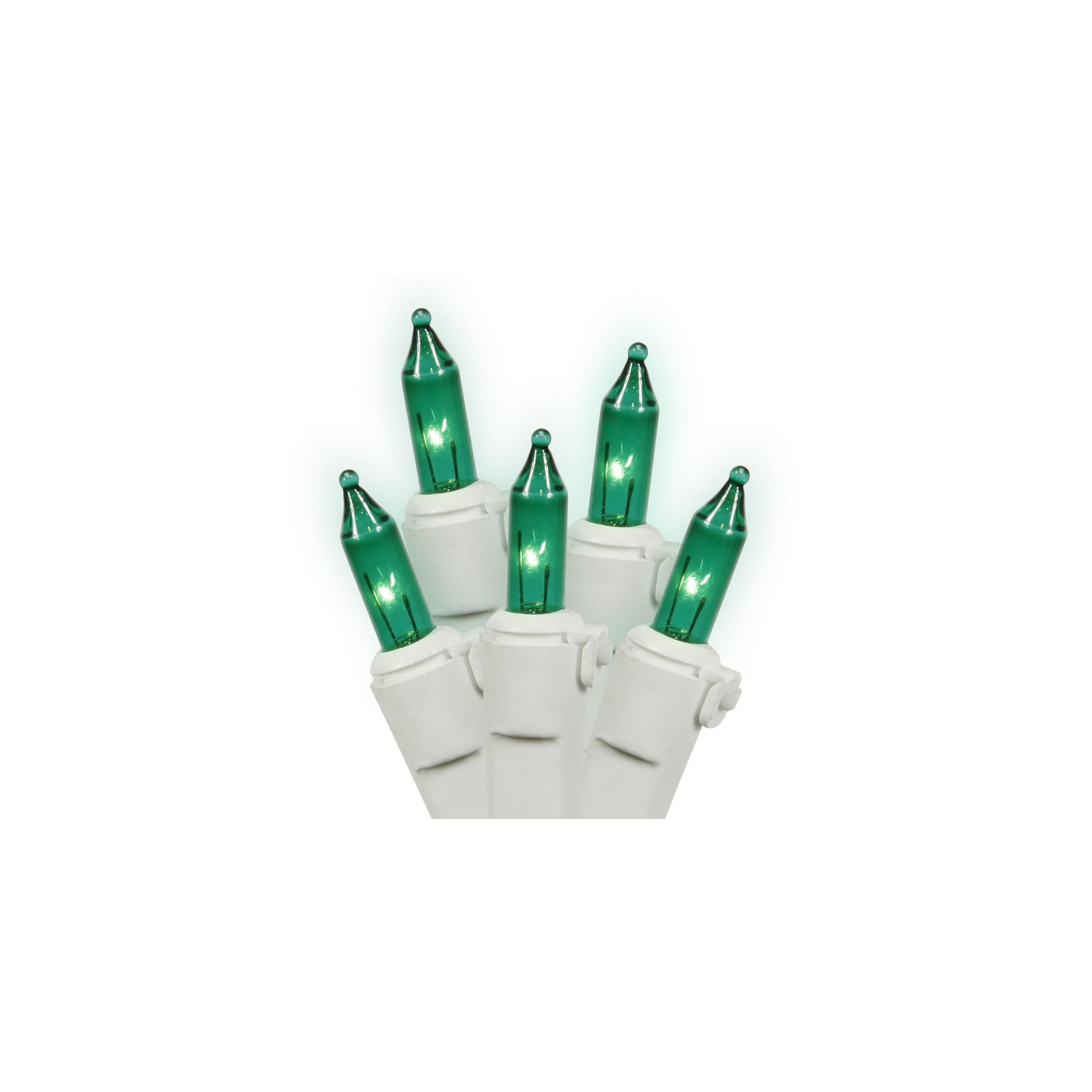 Mini Christmas String Light Set, Green/White, 100, 552"