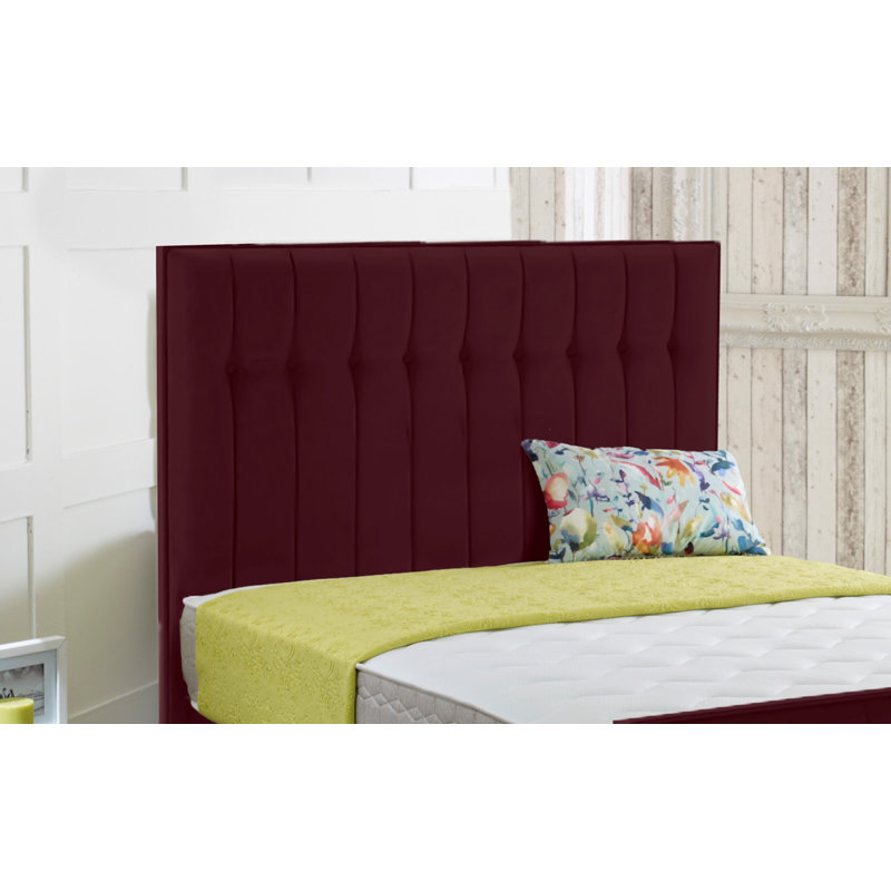 Ashley-Leigh Upholstered Headboard, Small Single (2'6), Claret