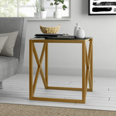 Wynnifred Glass Sled End Table