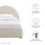 Resort Performance Velvet Arched Round Platform Bed-101181359-101181360