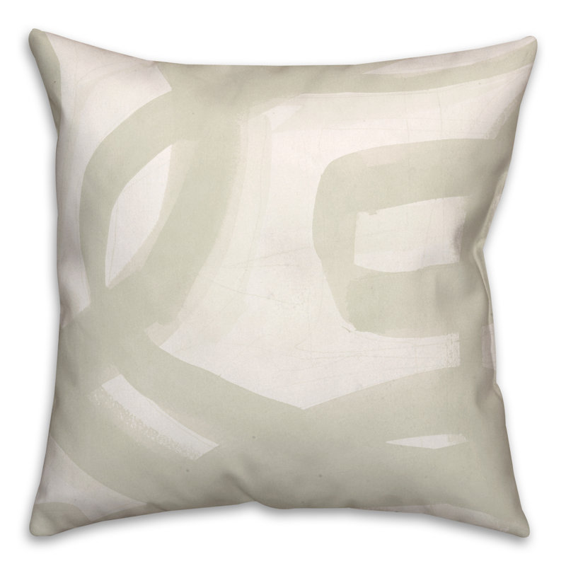  Housse et insert de coussin d'extérieur carré Brushstrokes, Blanc