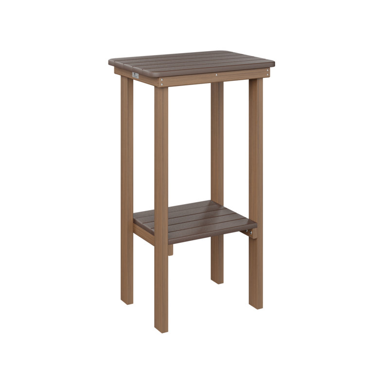 Berlin Gardens Rectangular End Bar Table, Antique Mahogany, Chocolate Brown