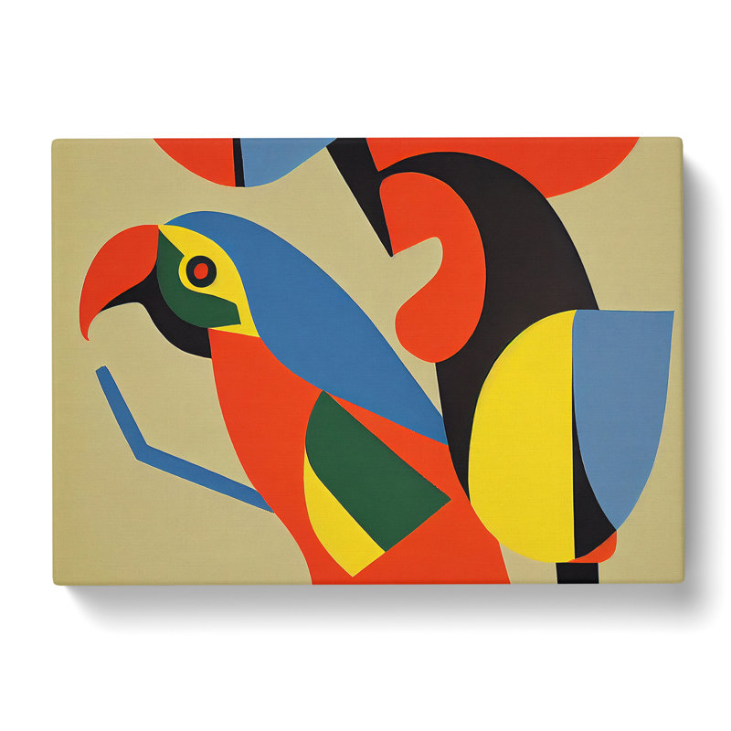 Parrot Abstract Vol.3 - Wrapped Canvas, 35cm H x 50cm W x 3cm D