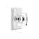 Passage Windsor Crystal Knob with Rectangular Rose